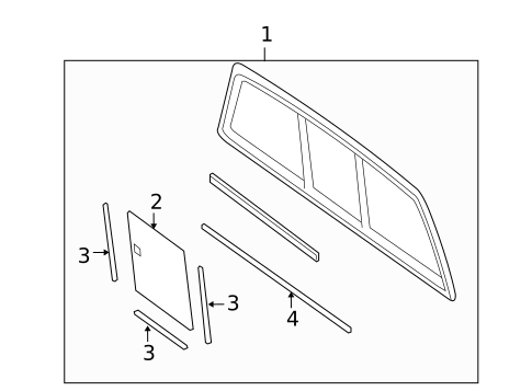 Glass & Hardware - Back for 2008 Ford F-150 #0