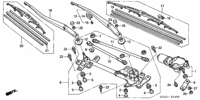 Front Windshield Wiper for 2007 Honda Accord #0