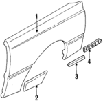 E73Z16005A - Body: Fender for Ford: Tempo | Mercury: Topaz Image