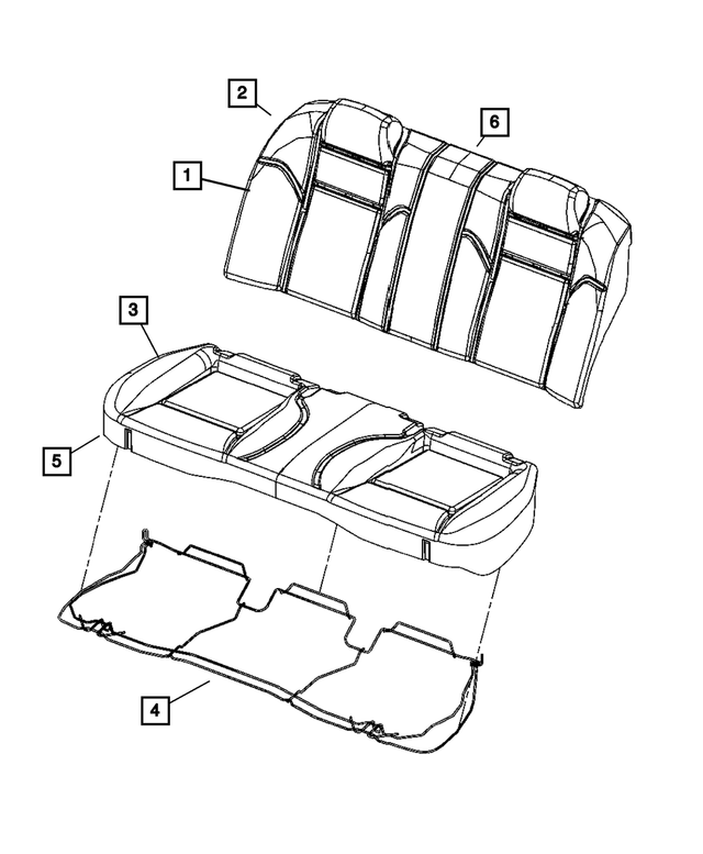 1UZ75DX9AA - Interior Trim: Rear Seat Back Cover for Mopar Image