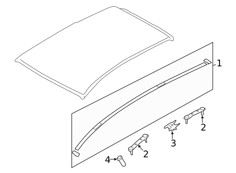 Exterior Trim - Roof for 2020 Subaru Impreza #1