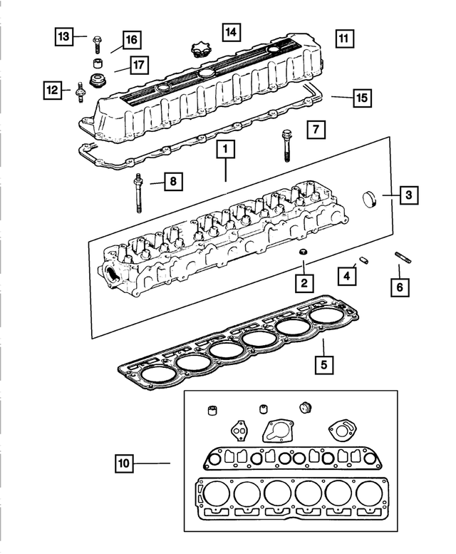 53010334 - Engine 4.0L Six Cylinder: Cylinder Head for Mopar Image