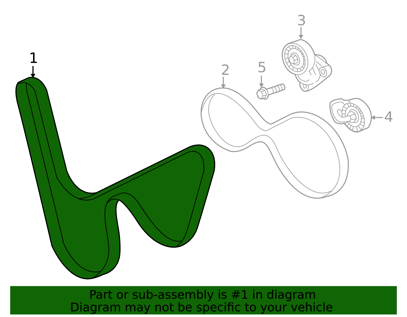 2018-2019 Buick LaCrosse V-Ribbed Serpentine Belt 12677962