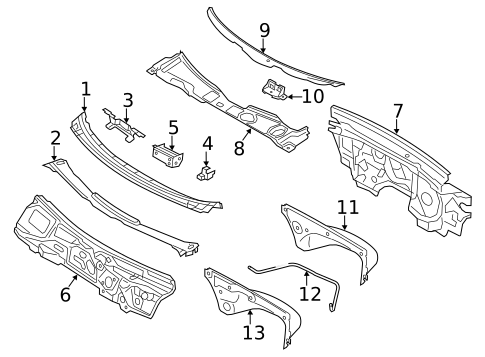 Cowl for 2017 Audi A6 Quattro #0