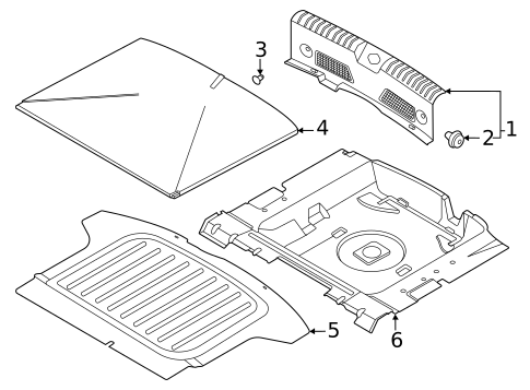 Interior Trim - Rear Body for 2023 Kia Niro #0