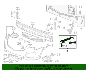 2017-2026 Cadillac XT5 Front Driver Side Bumper Fascia Guide 84172892 ...