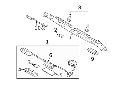 License Lamps for 2012 Hyundai Sonata #1