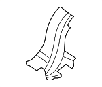 2545000000 - Belts &amp; Cooling: Radiator Support Air Duct for Mercedes-Benz Image