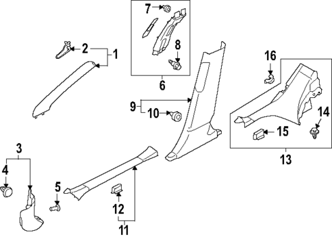 Interior Trim - Pillars for 2025 Subaru Forester #0