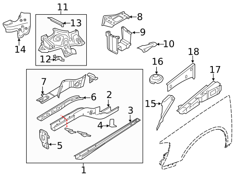 Structural Components & Rails for 2017 Audi Q3 #0