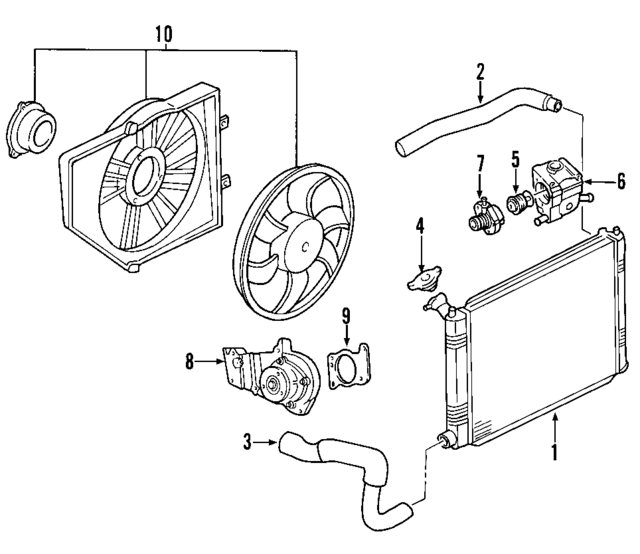 3MAZ8575B - Cooling System: Thermostat Housing for Ford Image