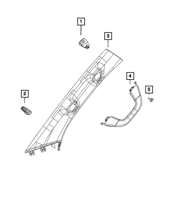 6LF08SD4AD - : A Pillar Molding, Right for Mopar Image
