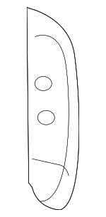 22547226 - Body: Bumper Plate for Buick: Rainier, Skylark | Cadillac: Allante | Chevrolet: Blazer, Trailblazer, Trailblazer EXT | GMC: Envoy, Envoy XL, Jimmy | Oldsmobile: Achieva, Bravada | Pontiac: Grand Am Image