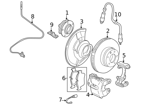 Front Brakes for 2002 BMW Z8 #0