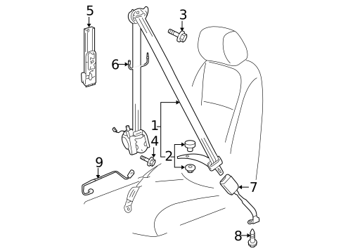 Front Seat Belts for 2010 Volkswagen GTI #0