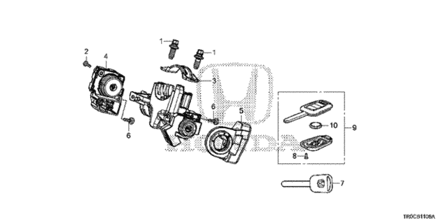 Key Cylinder Components for 2015 Honda Civic #0