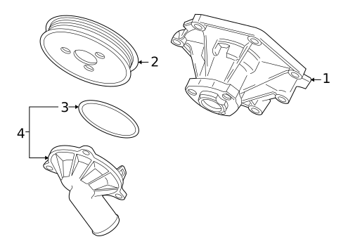 Water Pump for 2010 Volkswagen Touareg #0