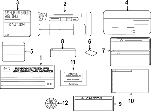 Labels for 2025 Subaru BRZ #0