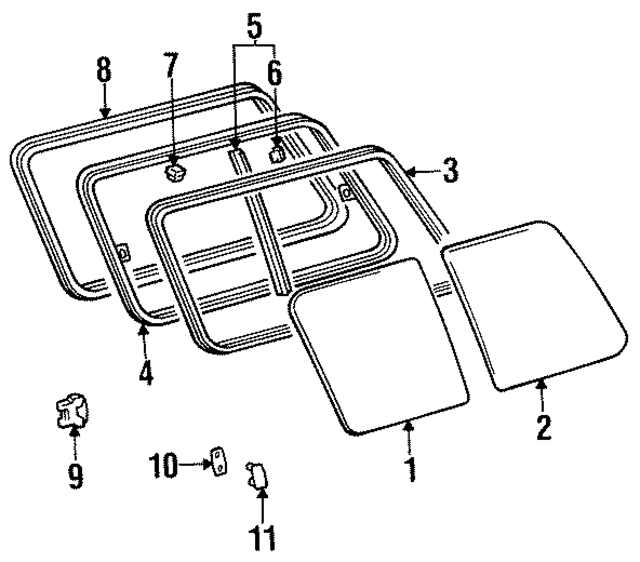 6291095702 - : Quarter Panel Glass Latch for Lexus Image