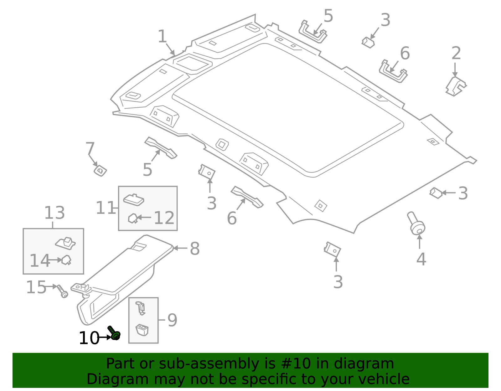 Sun Visor Support Screw - Porsche (N-106-663-02)