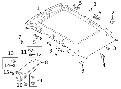 Interior Trim - Roof for 2022 Porsche Cayenne #0