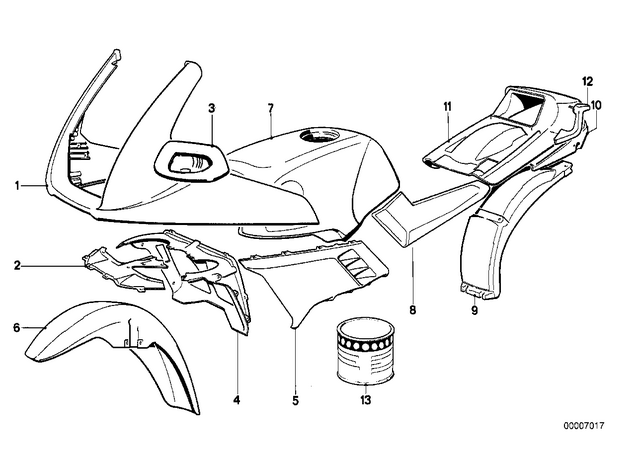 46632325821 - Body Equipment: Left Prime Coated Mirror -  for BMW-Motorrad Image