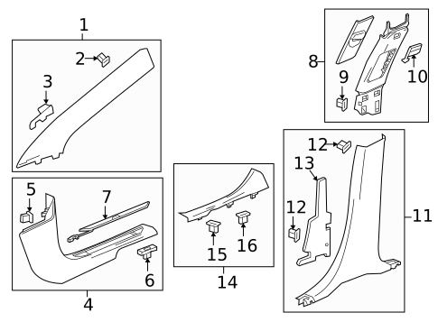 Interior Trim - Pillars for 2018 Cadillac XT5 #0