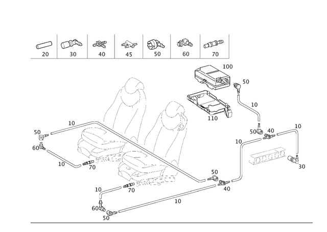 1581435 - Vacuum System/Hydraulic System: Piping for Mercedes-Benz: 180C, 190, 190D, 190E, 200, 200D, 220, 220D, 230, 240D, 250C, 260E, 280, 280C, 280CE, 280E, 280S, 280SE, 280SEL, 300CE, 300D, 300E, 300SD, 300SE, 300SEL, 300SL, 300TD, 300TE, 350SL, 380SE, 380SEC, 380SEL, 380SL, 380SLC, 400E, 400SE, 400SEL, 450SE, 450SEL, 450SL, 450SLC, 500E, 500SEC, 500SEL, 500SL, 560SEC, 560SEL, 560SL, 600, 600SEL, 600SL, C220, C230, C240, C280, C32 AMG, C320, C350, C43 AMG, C55 AMG, CL500, CL55 AMG, CLK320, CLK350, CLK430, CLK500, CLK55 AMG, CLK550, CLK63 AMG, E420, E430, S420, S430, S55 AMG, SL320, SL500, SL55 AMG, SL550, SL600, SL63 AMG, SL65 AMG, SLK230, SLK320 Image image