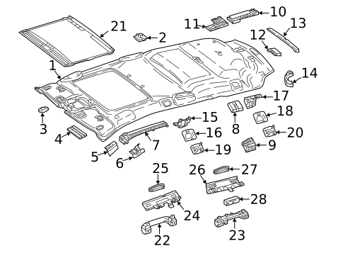 Interior Trim - Roof for 2021 Mercedes-Benz E 450 #3
