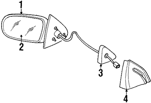 Outside Mirrors for 1999 Oldsmobile Cutlass #0