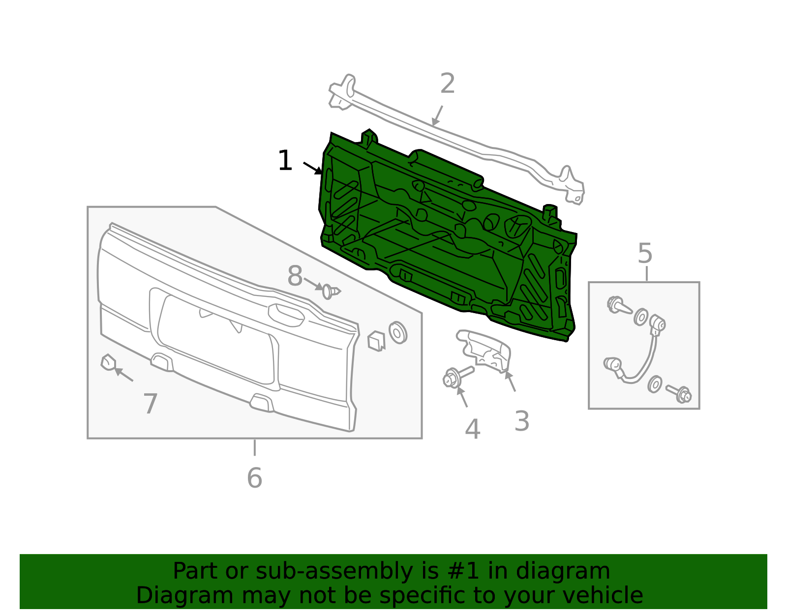 68700-SCV-A90ZZ - Tailgate (Lower) (DOT) - 2003-2008 Honda Element