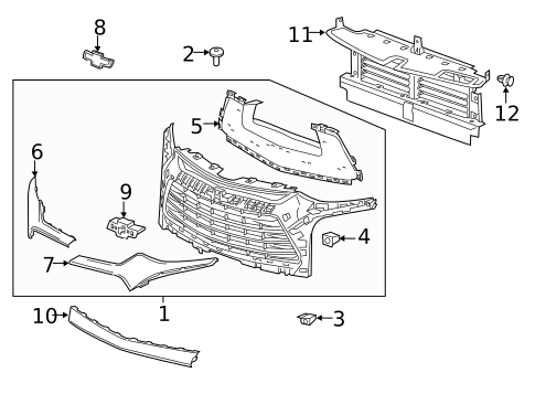 Grille & Components for 2022 Chevrolet Blazer #0