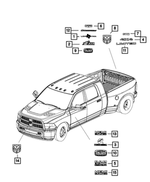 68205000AA - Exterior Ornamentation: Limited Nameplate for Ram: 1500, 2500, 3500 Image