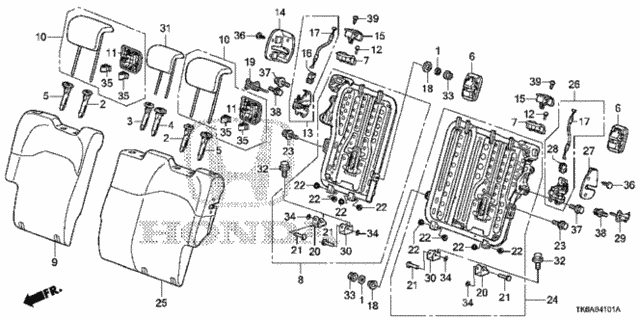 Rear Seat-Back (KA/KC) for 2013 Honda Fit #0