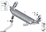 18305A33F31 - : Rear Silencer With Exhaust Flap for BMW Image