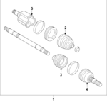 84255638 - : Front Driver Side Half-Shaft Tri-Pot Joint for GM Image