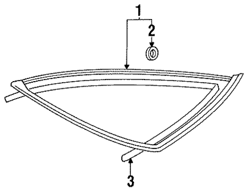 Stationary Glass for 1995 Mitsubishi 3000GT #0