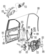 XU57EBGAD - Doors, Door Mirrors and Related Parts: Exterior Door Handle, Left for Chrysler: Town &amp; Country | Dodge: Grand Caravan Image