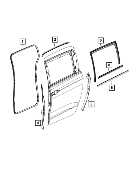 Weatherstrips and Seals for 2017 Chrysler Pacifica #0