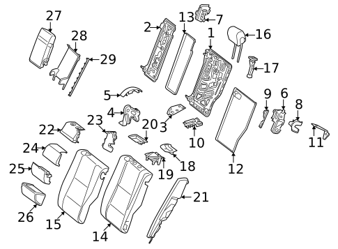 Rear Seat Components for 2025 Mercedes-Benz C43 AMG #2