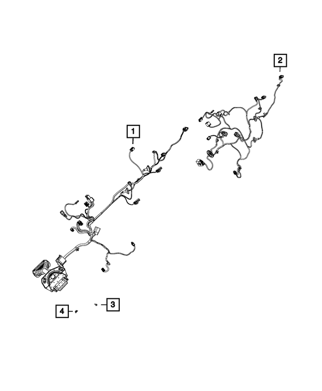 68046514AB - Electrical: Front Door Wiring, Right for Mopar Image