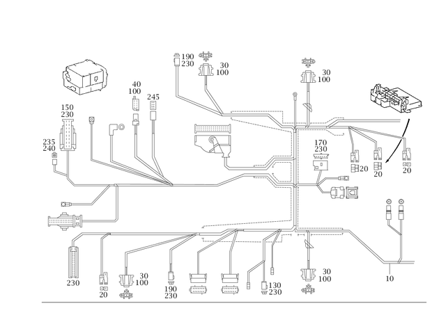 2205409110 - Electrical System: Wiring Harness for Mercedes-Benz Image image