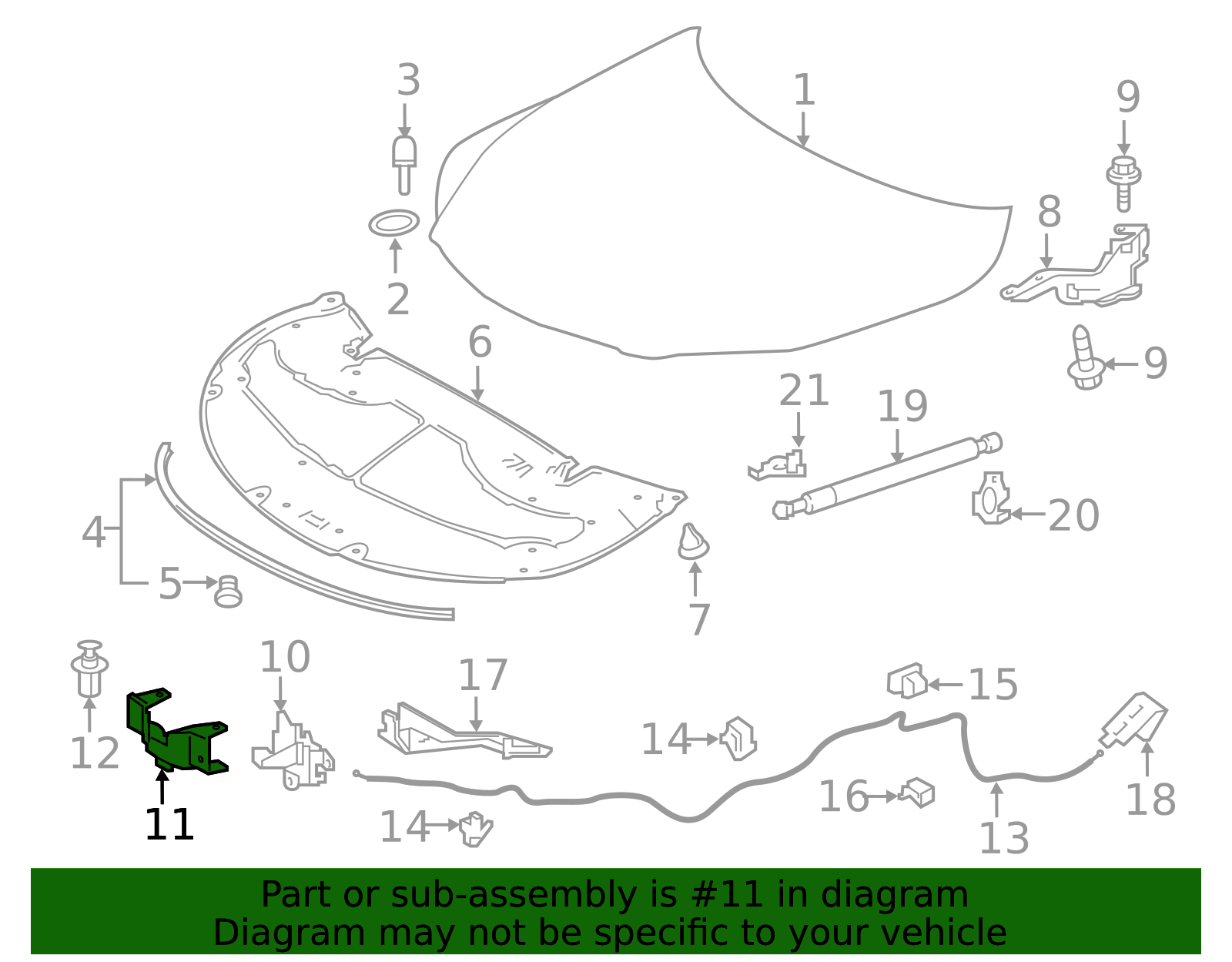 2018-2022 Lexus Hood Latch Support Bracket 53525-48040 | OEM Parts Online