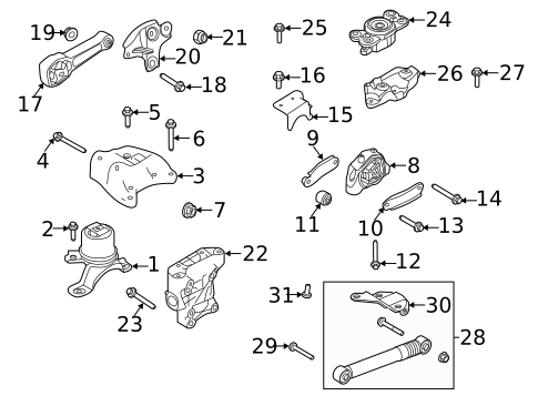 Engine & Trans Mounting for 2020 Jaguar E-Pace #0