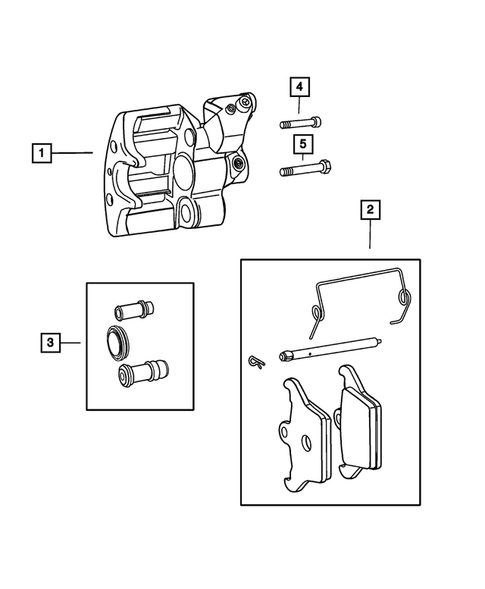 Parking Brake Lever, Cables, and Rear Disc Park Brake Assembly for 2010 Dodge Viper #1