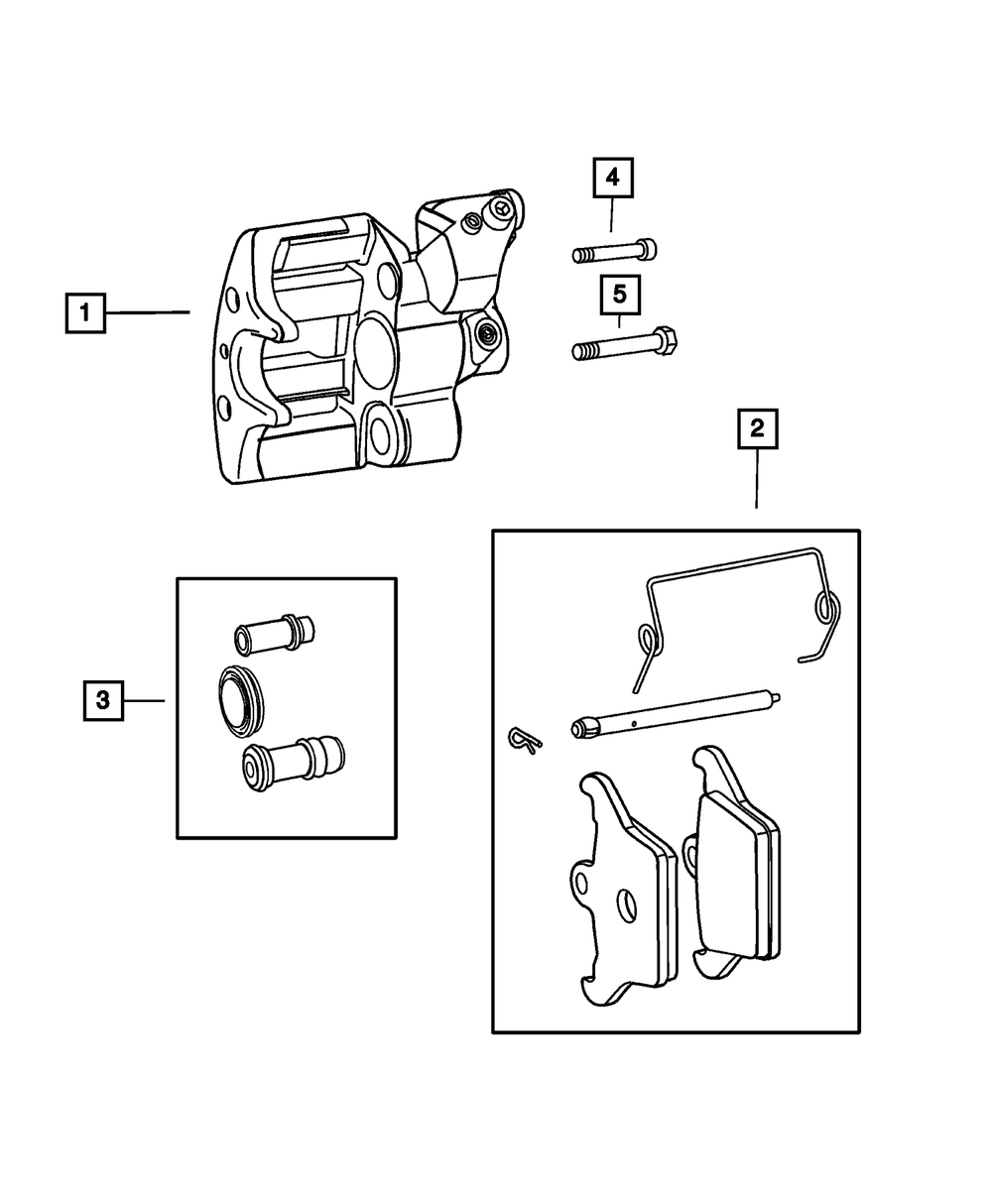 Disc Brake Caliper, Right - Mopar (5093308AA)