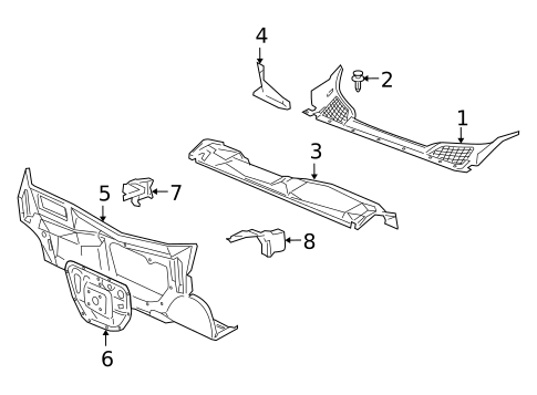 Cowl for 2006 Pontiac Montana #0