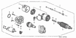 31200P01015 - Engine: STARTER MOTOR ASSY. (SM-302-48) (MITSUBA) for Honda Image
