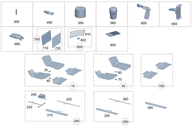 1678992100 - Interior Equipment: Flacon for Mercedes-Benz Image