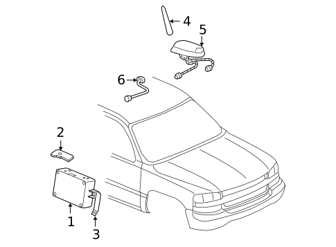 Navigation System Components for 2004 GMC Sierra 2500 #0
